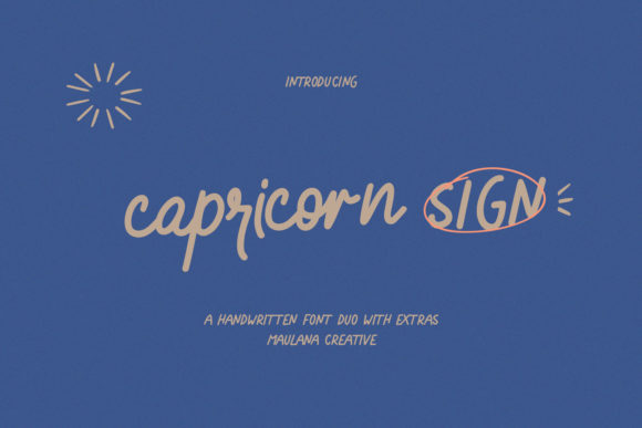 Capricorn Sign Font for Modern Web Design