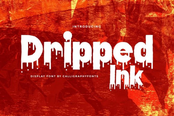 Dripped Ink: A Bold Decorative Font for Makers