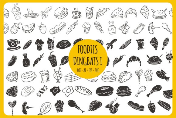 Foodies: A Creative Dingbats Font for Web Design