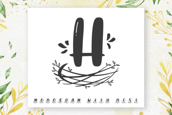 Nest Monogram: A Sweet Decorative Font for Branding