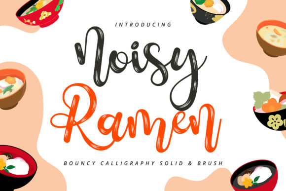 Noisy Ramen: A Playful Script Handwritten Font for Editorial Design