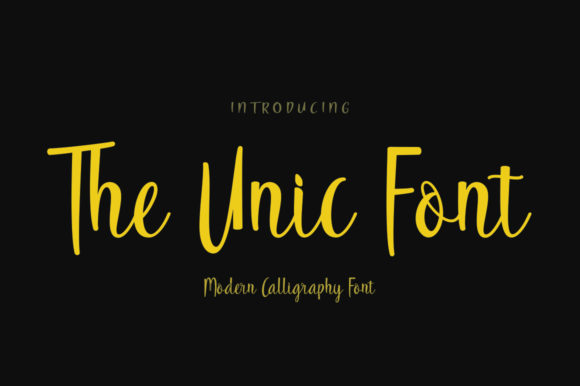 The Unic: A Refined Handwritten Font for Editorial Design